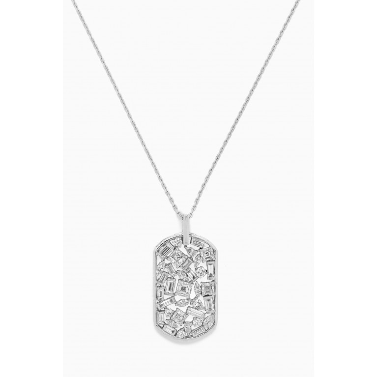 Fergus James - Shattered Mirror Diamond Necklace in 18kt White Gold