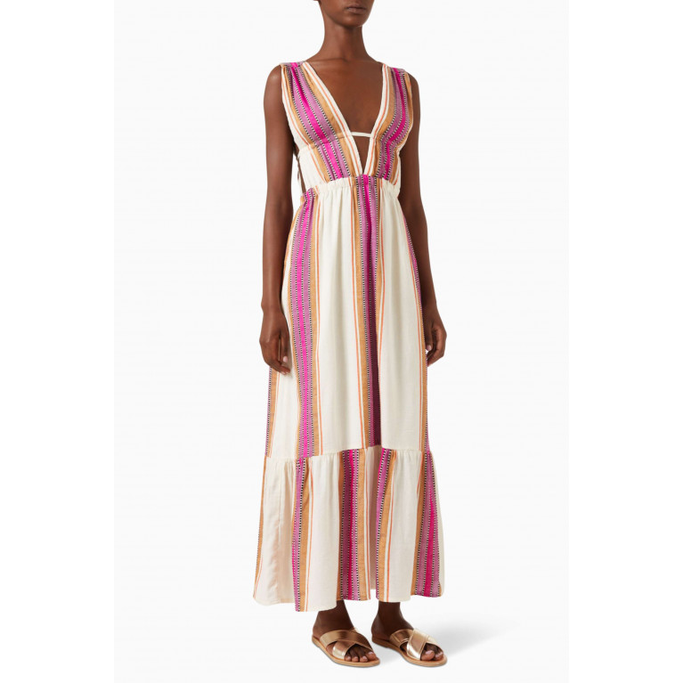 LemLem - Lelisa V-neck Maxi Dress in Cotton
