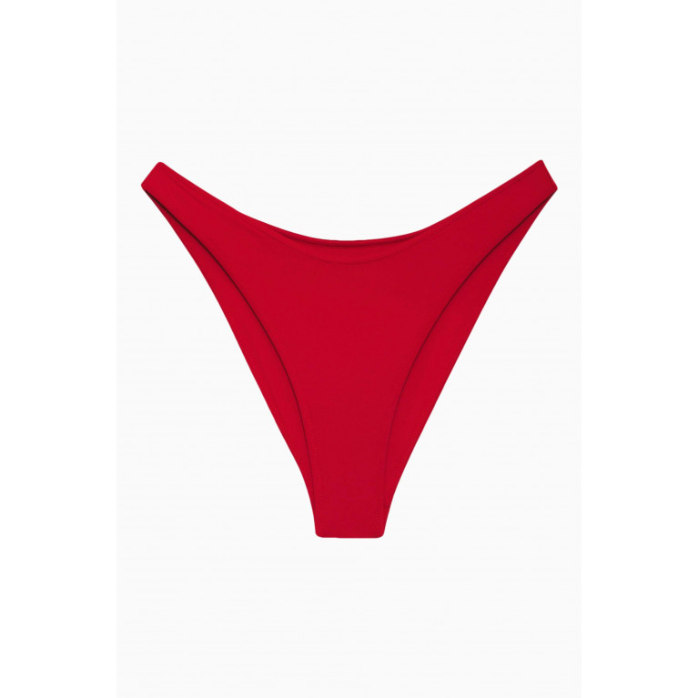 Frankies Bikinis - Dove Classic Bikini Briefs in Stretch Nylon Red
