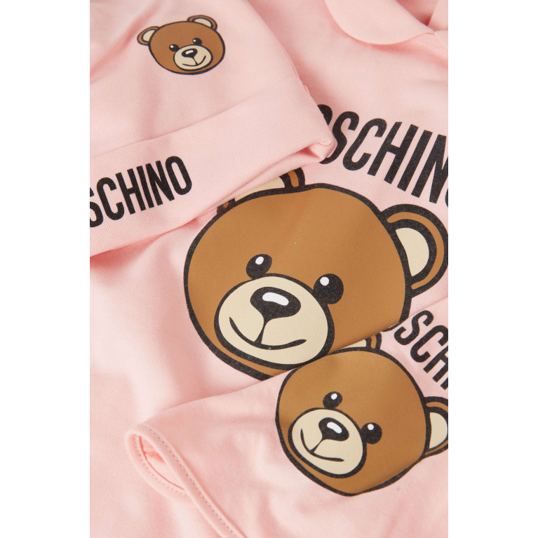 Moschino - Teddy Bear Print Pyjamas Gift Set in Cotton Pink