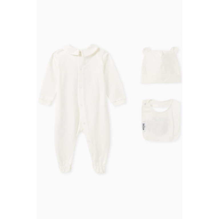 Moschino - Teddy Bear Print Pyjamas Gift Set in Cotton White