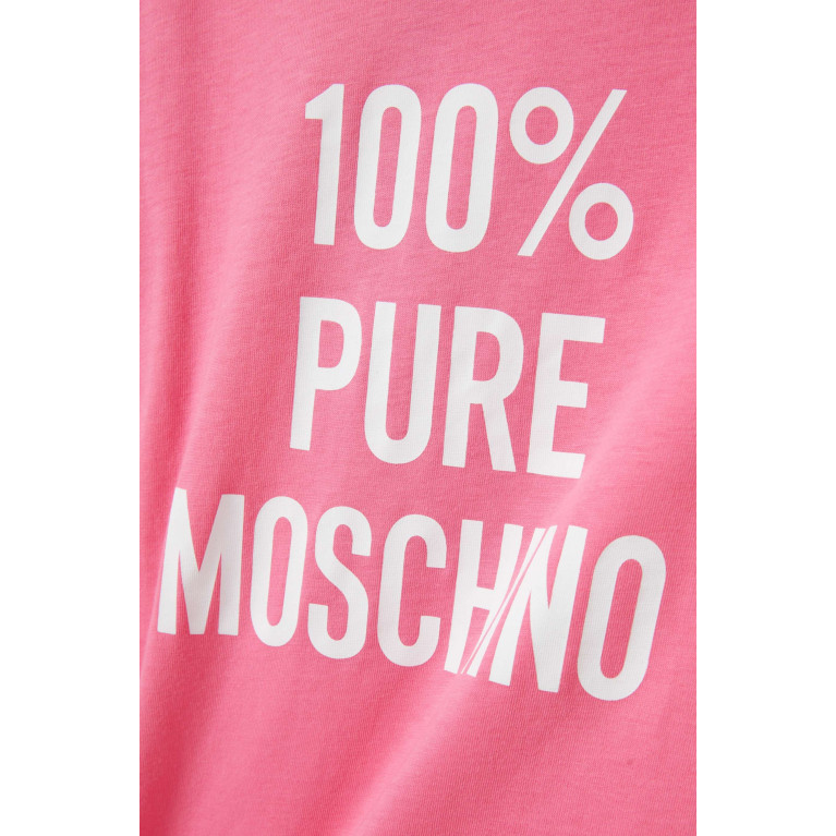 Moschino - Graphic Print T-Shirt in Cotton Pink