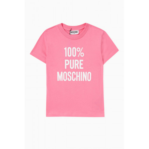 Moschino - Graphic Print T-Shirt in Cotton Pink