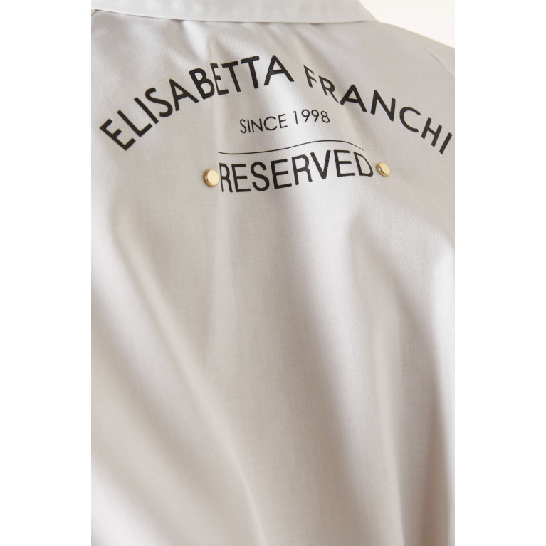 Elisabetta Franchi - Gathered Shirt in Cotton-poplin