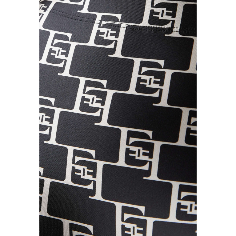 Elisabetta Franchi - Logo-print Leggings in Lycra Black