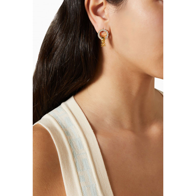 Elisabetta Franchi - Circular Rhinestone Earrings, Set of 3