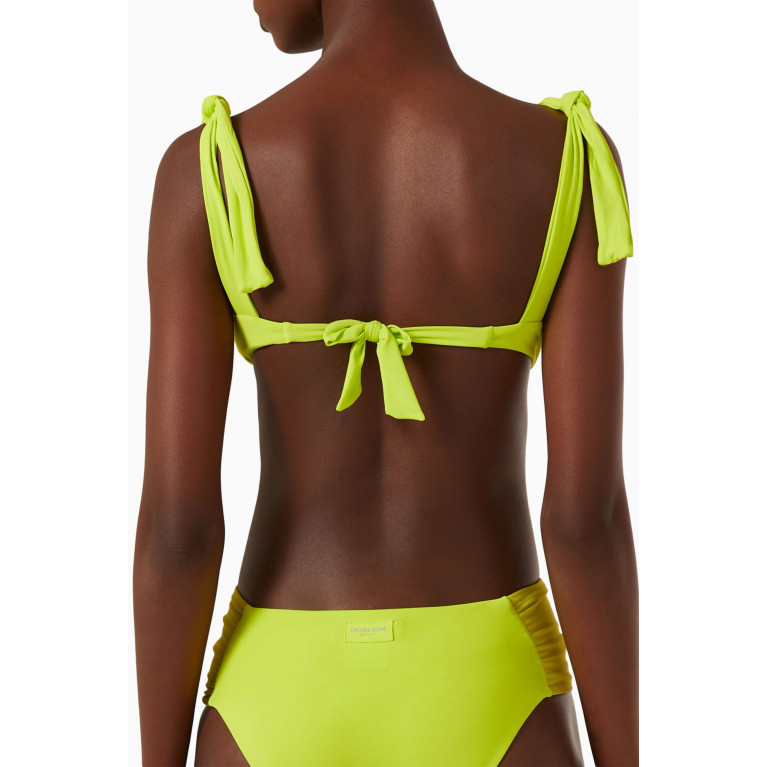 Chiara Boni La Petite Robe - Elle Bikini Top in Mesh Green