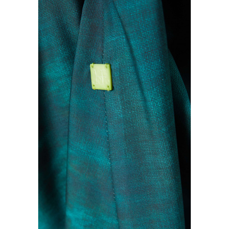 Hessa Falasi - Notched Collar Abaya in Cotton