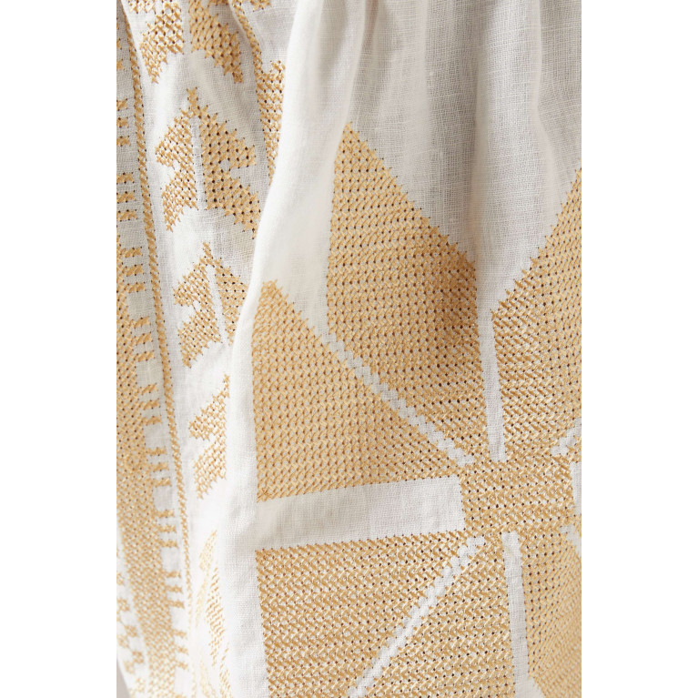 Kori - Aeolis Print Shorts in Linen White