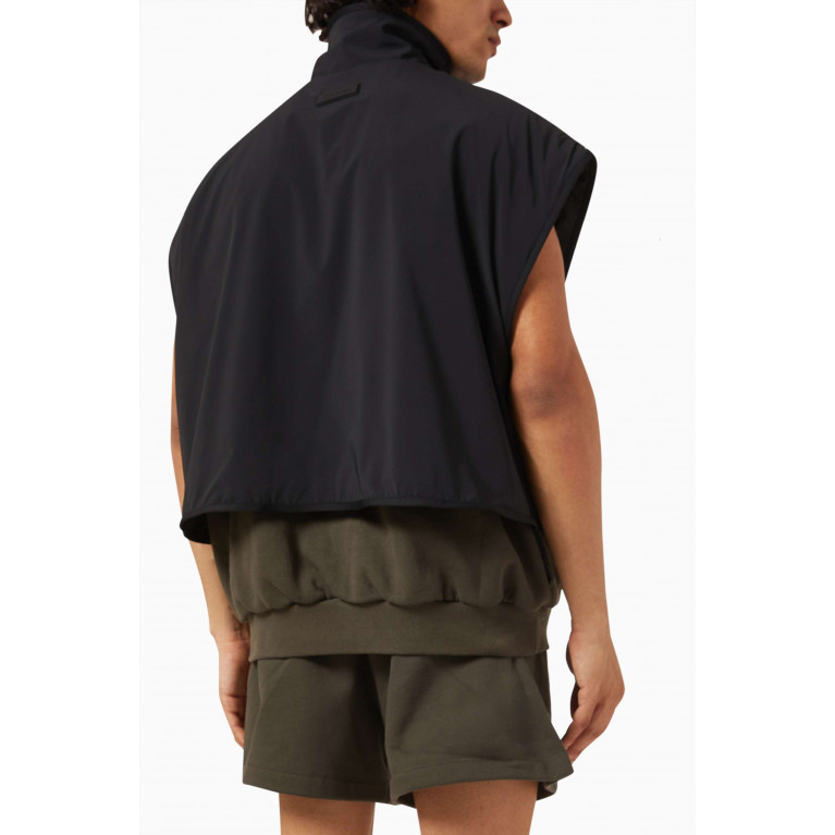 Fear of God Essentials - Mockneck Vest in Stretch-nylon & Cotton-fleece