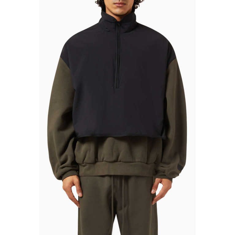 Fear of God Essentials - Mockneck Sweater in Stretch-nylon & Cotton-fleece