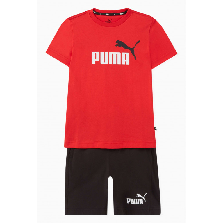 Puma - Logo T-shirt & Shorts Set in Cotton Jersey