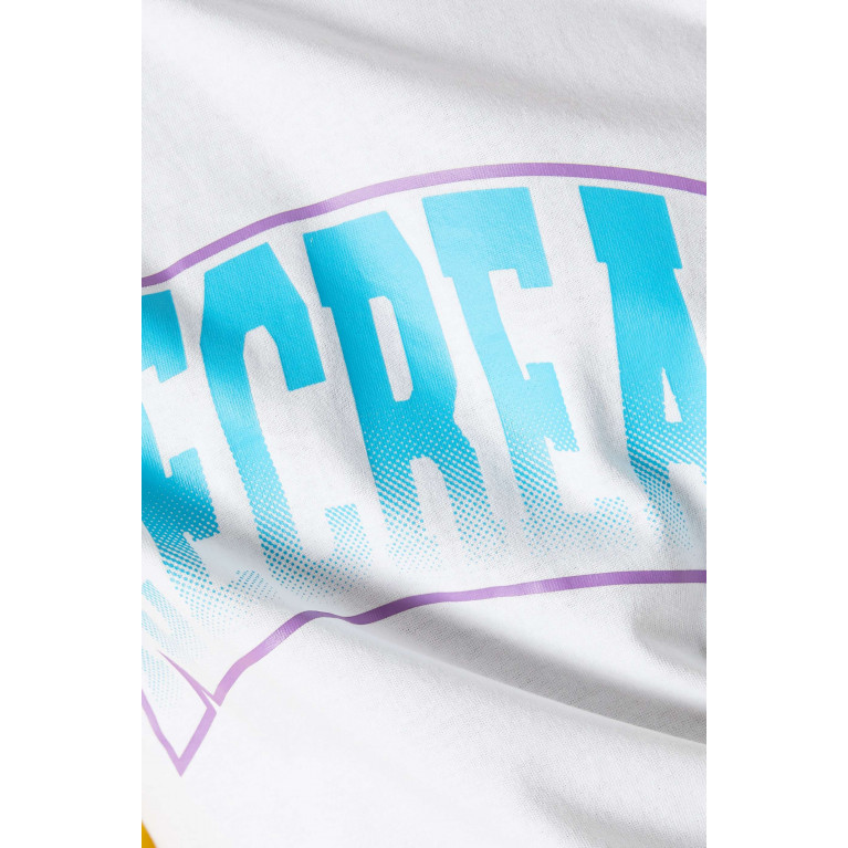 Ice Cream - College Logo Print T-shirt in Cotton Jersey White