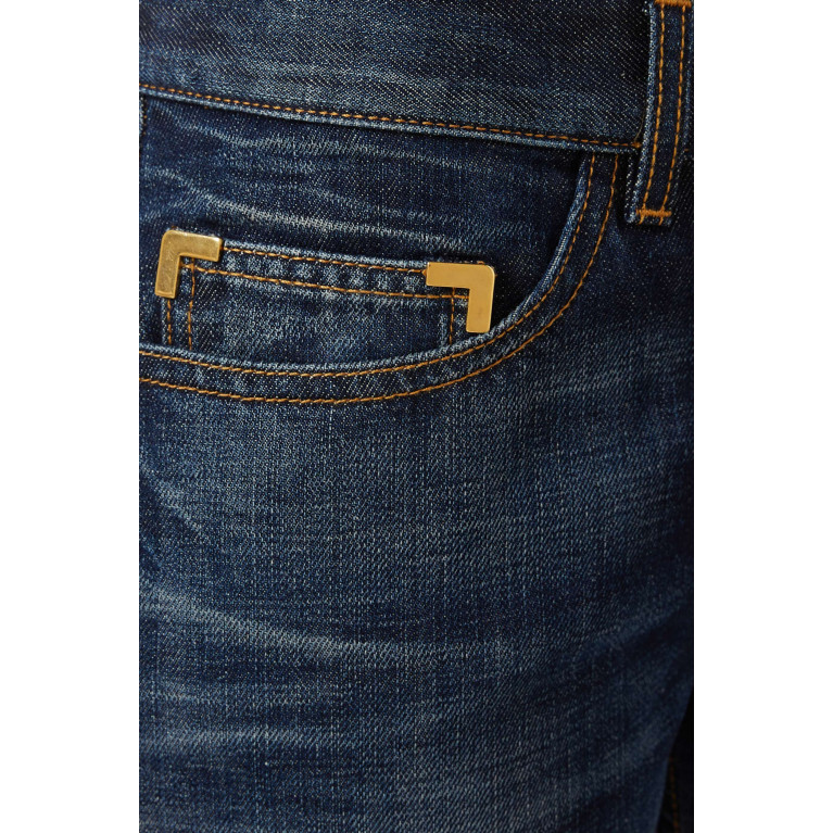 Palm Angels - Logo Straight-leg Jeans in Denim