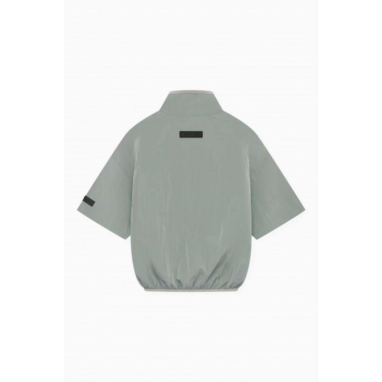Fear of God Essentials - Half-zip Mockneck Shirt in Crinkle Nylon
