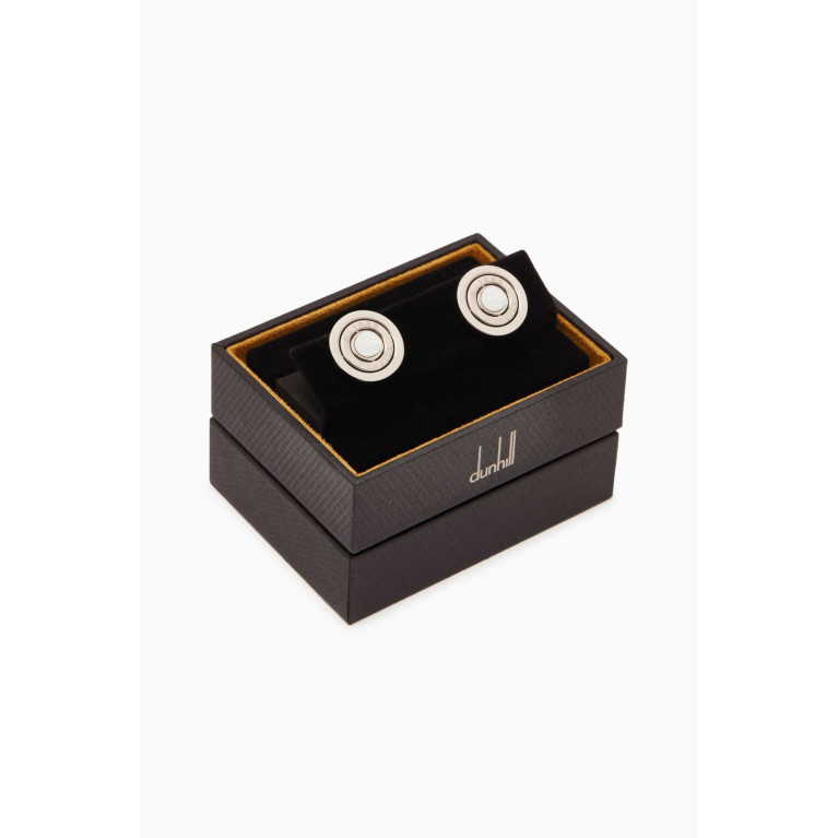 Dunhill - Gyro Cufflinks with Mother of Pearl in Sterling Silver