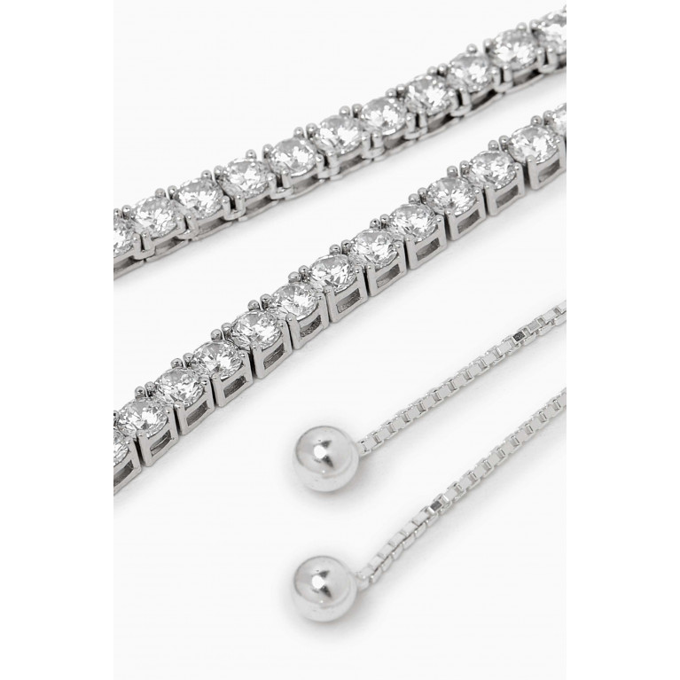 The Jewels Jar - Zara Choker Tennis Necklace in Sterling Silver