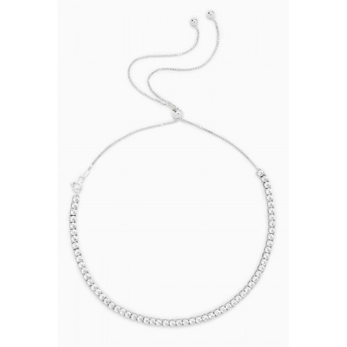 The Jewels Jar - Zara Choker Tennis Necklace in Sterling Silver