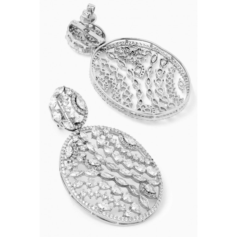 The Jewels Jar - Ilene Statement Drop Earrings in Sterling Silver