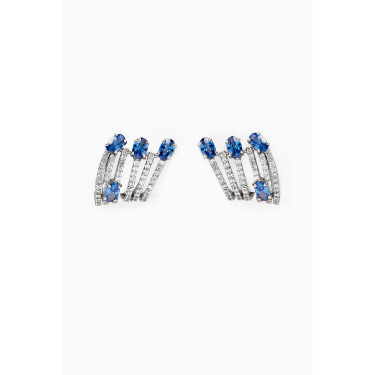 The Jewels Jar - Nia Zirconia Stud Earrings in Sterling Silver