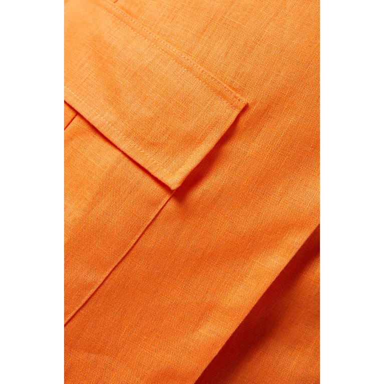 Matthew Bruch - Cargo Wrap Mini Skirt in Linen