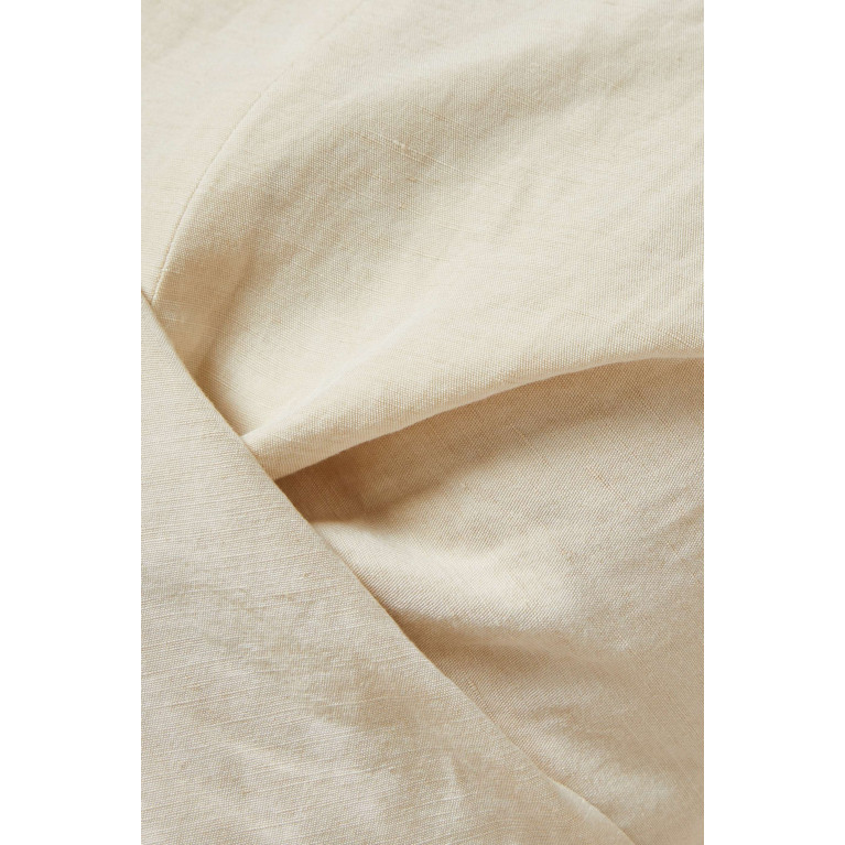 Matthew Bruch - Boat Neck Sleeveless Wrap Top in Linen & Viscose