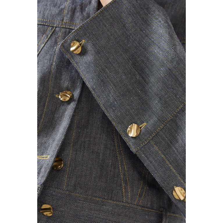 Matthew Bruch - Point Collar Jacket in Linen-blend