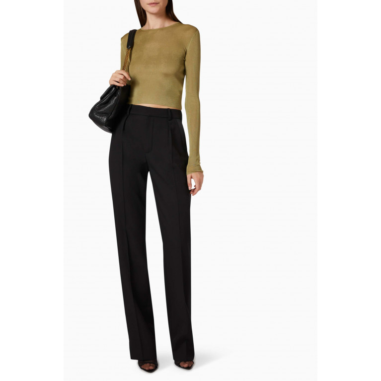 Saint Laurent - Cropped Top in Ribbed Knit