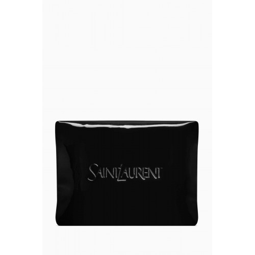 Saint Laurent - Large Puffy Pouch in Shiny Canvas