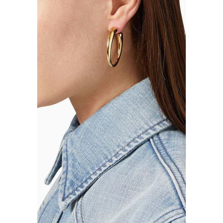 Saint Laurent - Organic Hoop Earrings in Metal