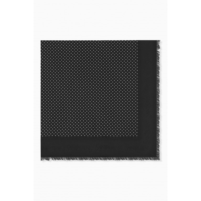 Saint Laurent - Large Square Scarf in Dotted Modal & Silk