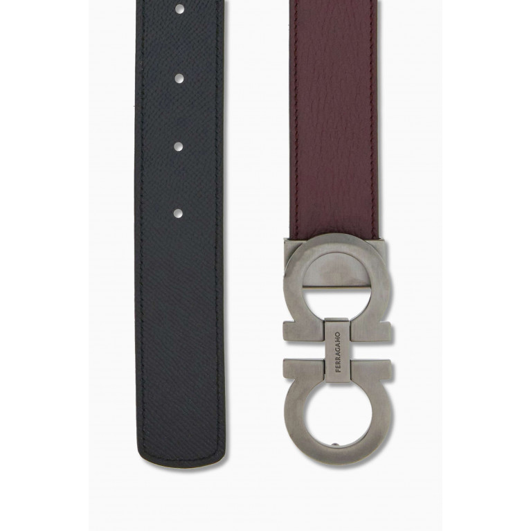 Ferragamo - Reversible Gancini Belt in Leather