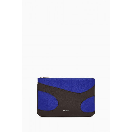 Ferragamo - Cut-out Credit Card Holder in Calfskin Leather