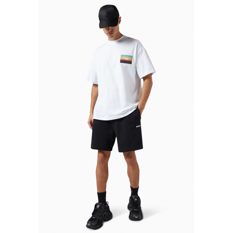 MSGM - Logo Patch T-Shirt in Cotton