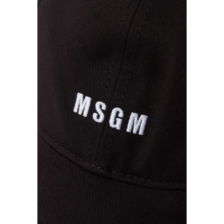MSGM - Embroidered Logo Baseball Cap in Cotton Gabardine