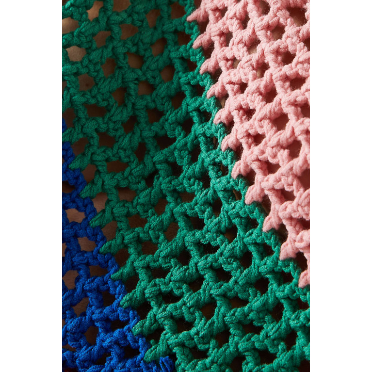 Farm Rio - Diagonal Stripes Crop Top in Crochet Knit