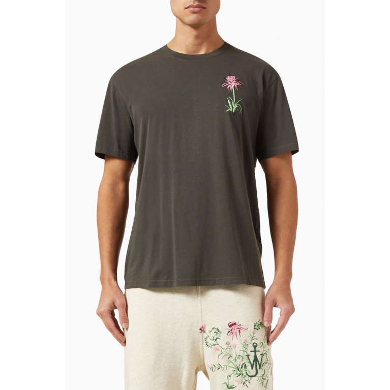 Jw Anderson - x Pol Anglada Embroidered T-shirt in Cotton Jersey