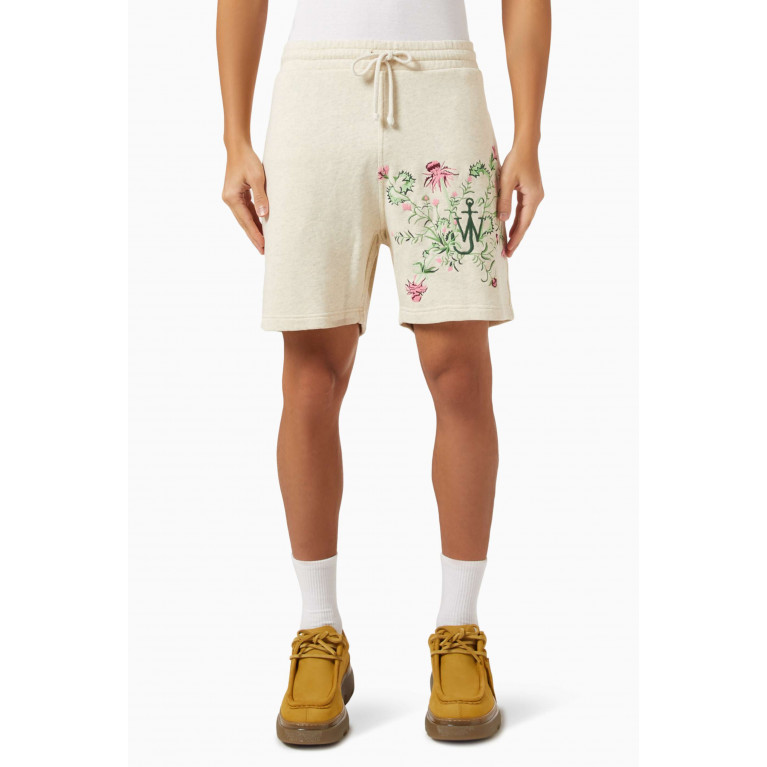 Jw Anderson - x Pol Anglada Embroidered Shorts in Loopback Jersey