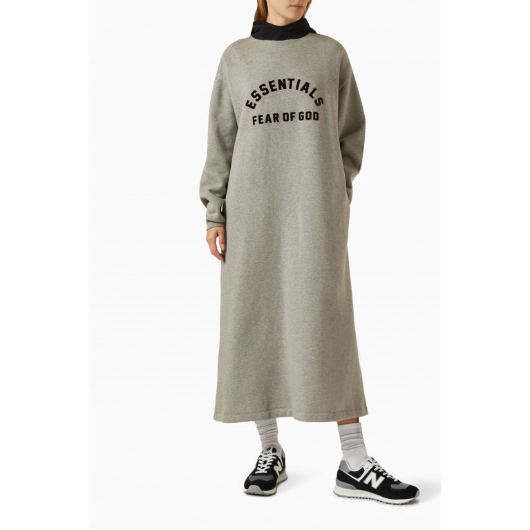 Fear of God Essentials - Logo Hooded Dress in Stretch-nylon & Cotton-fleece