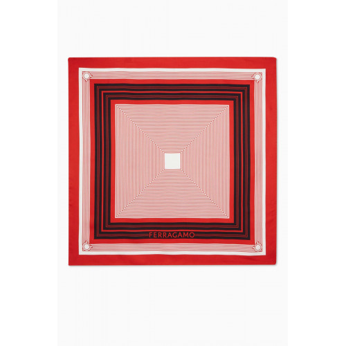 Ferragamo - Geometric-print Scarf in Silk