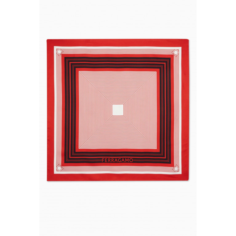 Ferragamo - Geometric-print Scarf in Silk