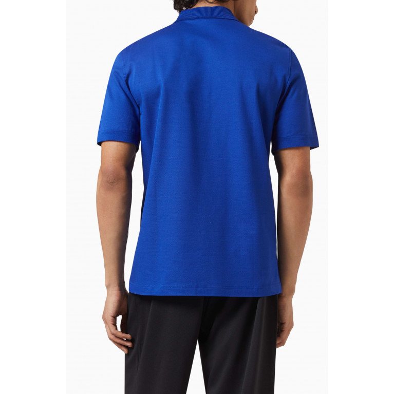 Ferragamo - Zip-up Polo Shirt in Cotton Piqué