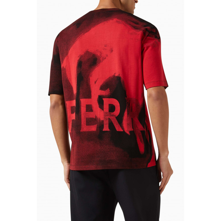 Ferragamo - Mustang-print T-shirt in Cotton