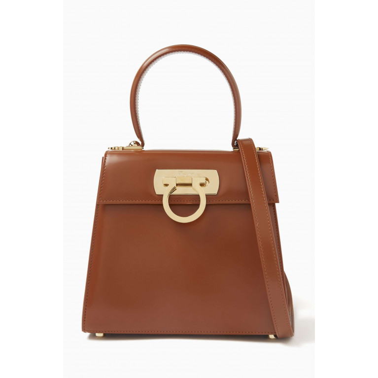 Ferragamo - Small Iconic Top Handle Bag in Leather