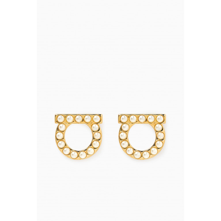 Ferragamo - Gancini Pearl Stud Earrings