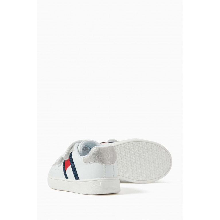 Tommy Hilfiger - Flag Low Cut Velcro Sneakers in Faux Leather