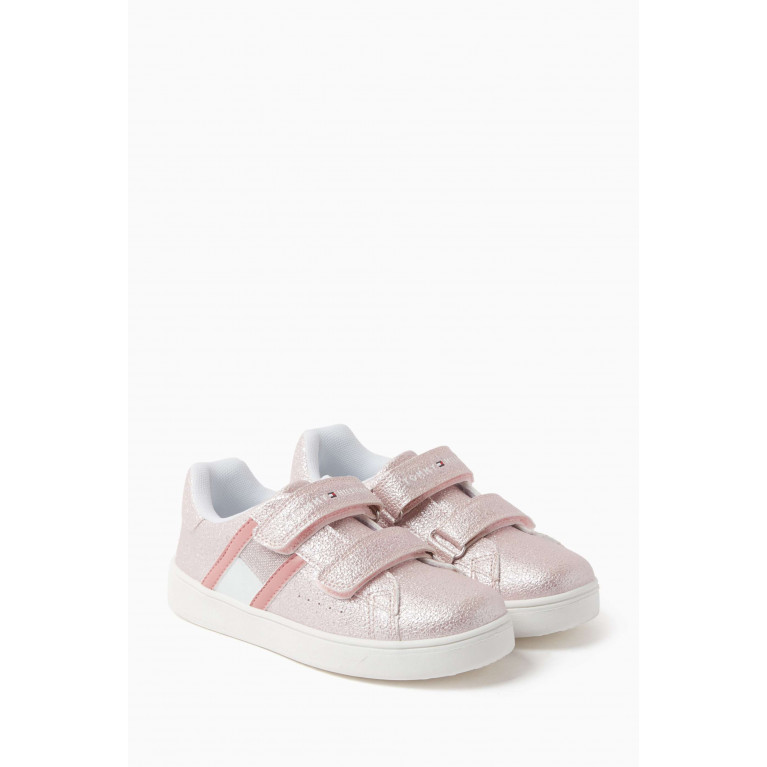 Tommy Hilfiger - Metallic Low-rise Sneakers in Faux Leather