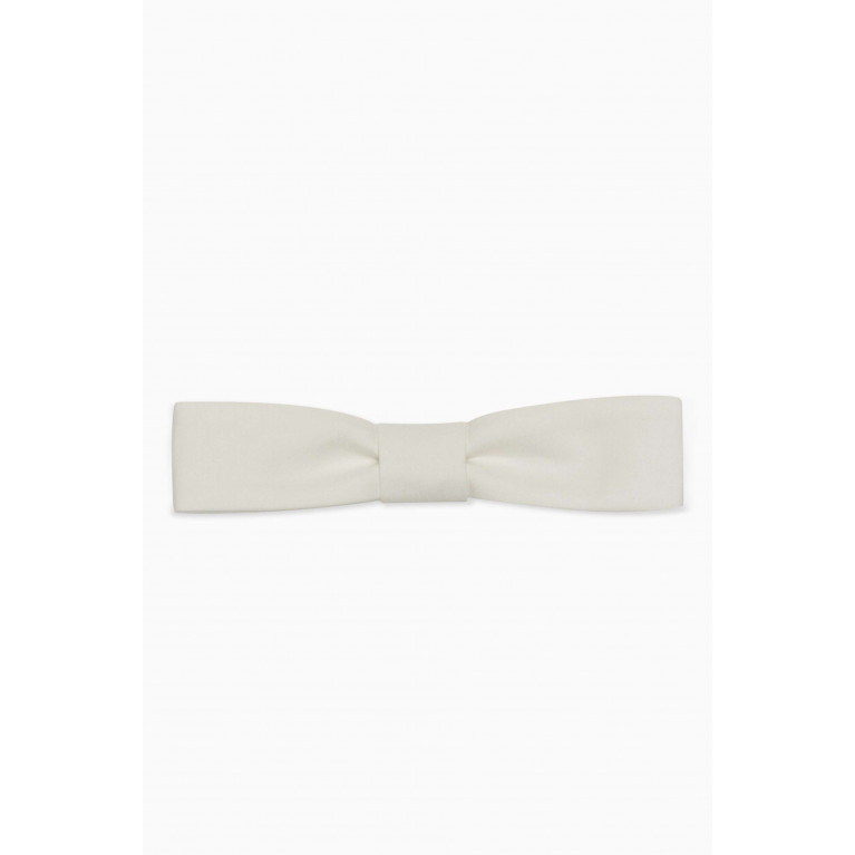 Saint Laurent - Rectangular Bow Tie In Cotton Poplin