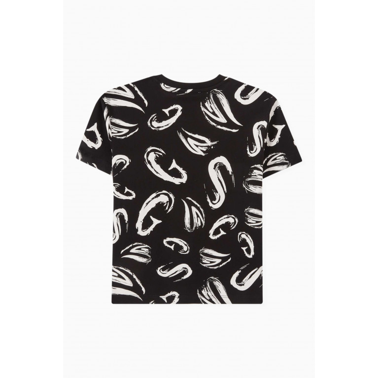MSGM - All-over Print T-Shirt in Cotton