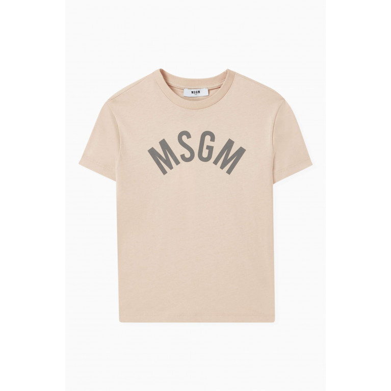 MSGM - Logo T-Shirt in Cotton Neutral